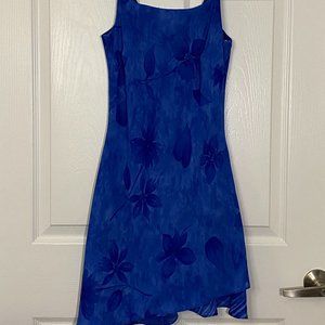 Maurices Blue Hawaiian Semi-Asymmetrical Dress, Size 7